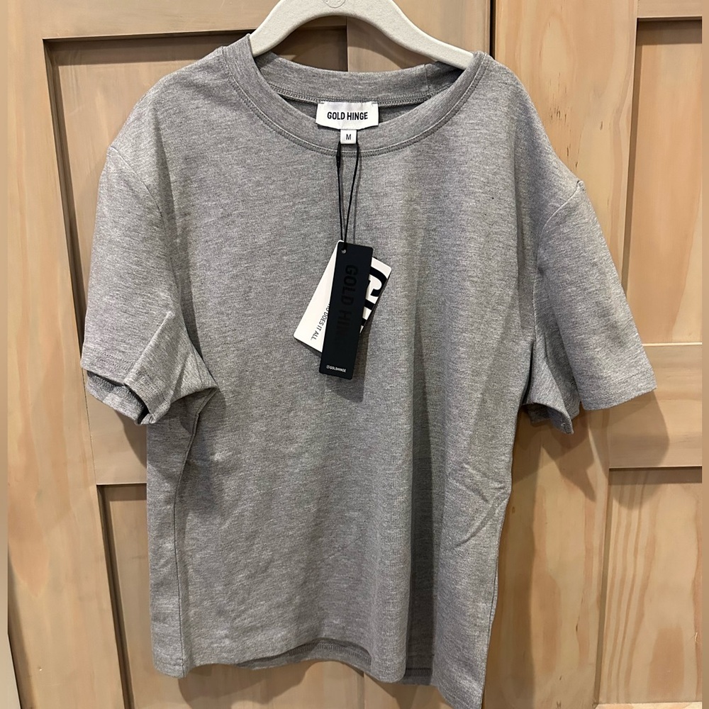 Gold Hinge Women's Short Sleeve Crewneck Tee - Gray